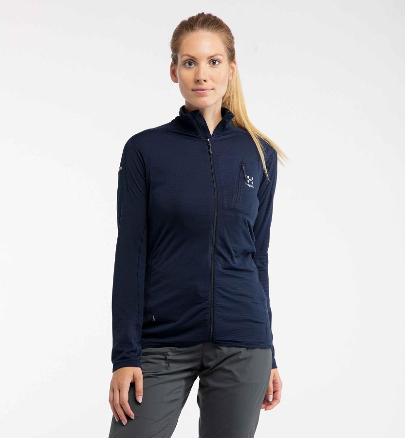 Haglöfs Womens L.I.M Mid Layer Blue New Zealand 52183UMJO